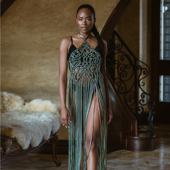 Handmade Macramé Rope Dress Festival - Picture 2 of 16